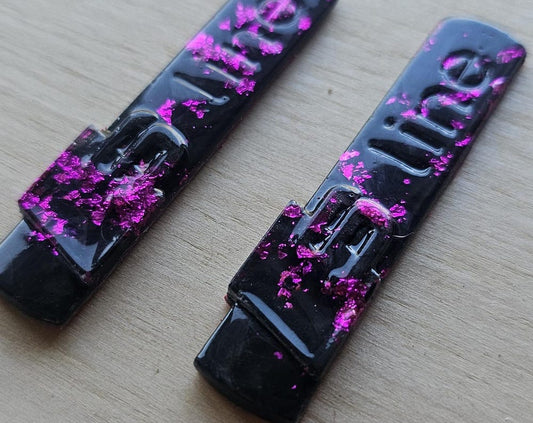 Genuine forged carbon fibre audi S line wing badge pair