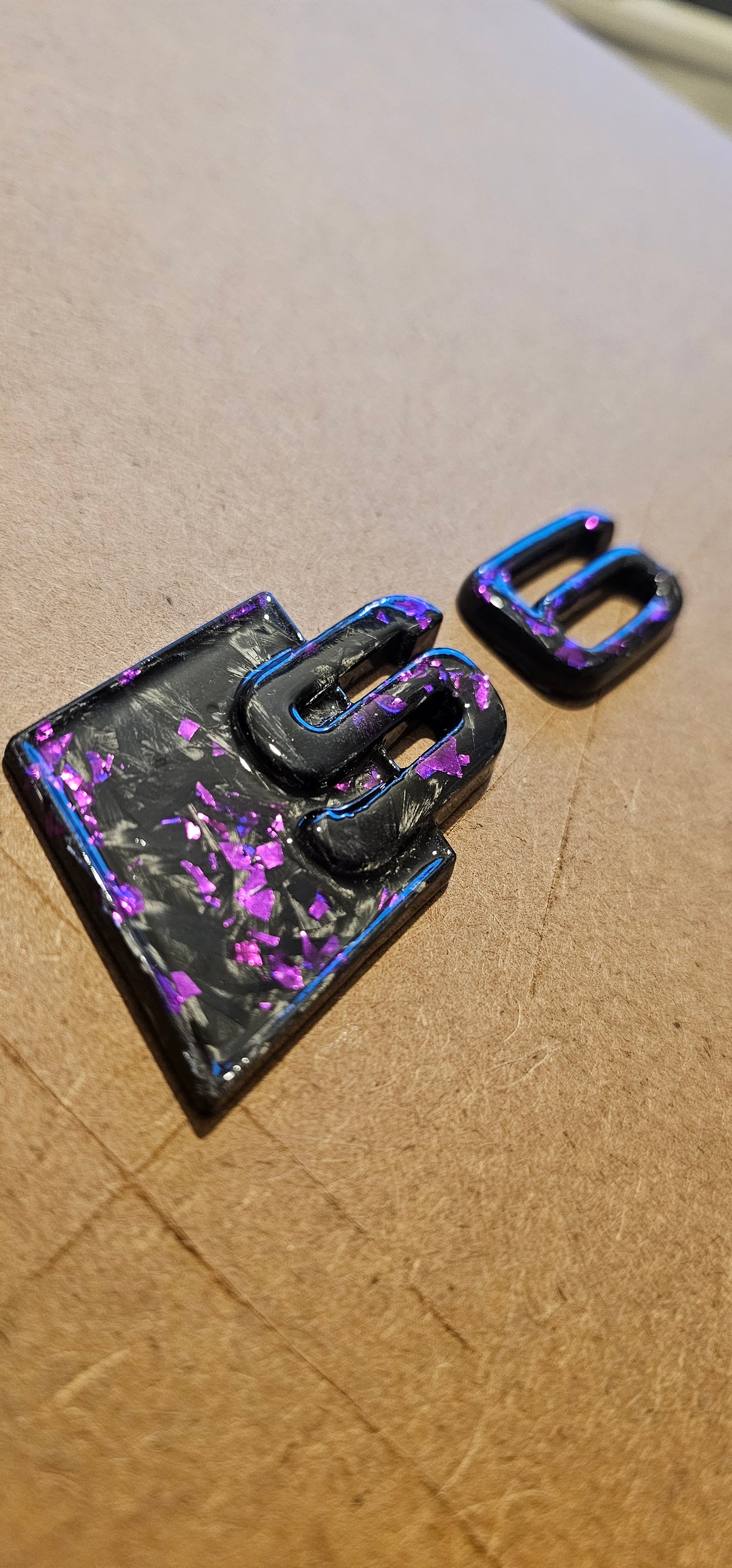 Forged carbon Audi S6 rear badge