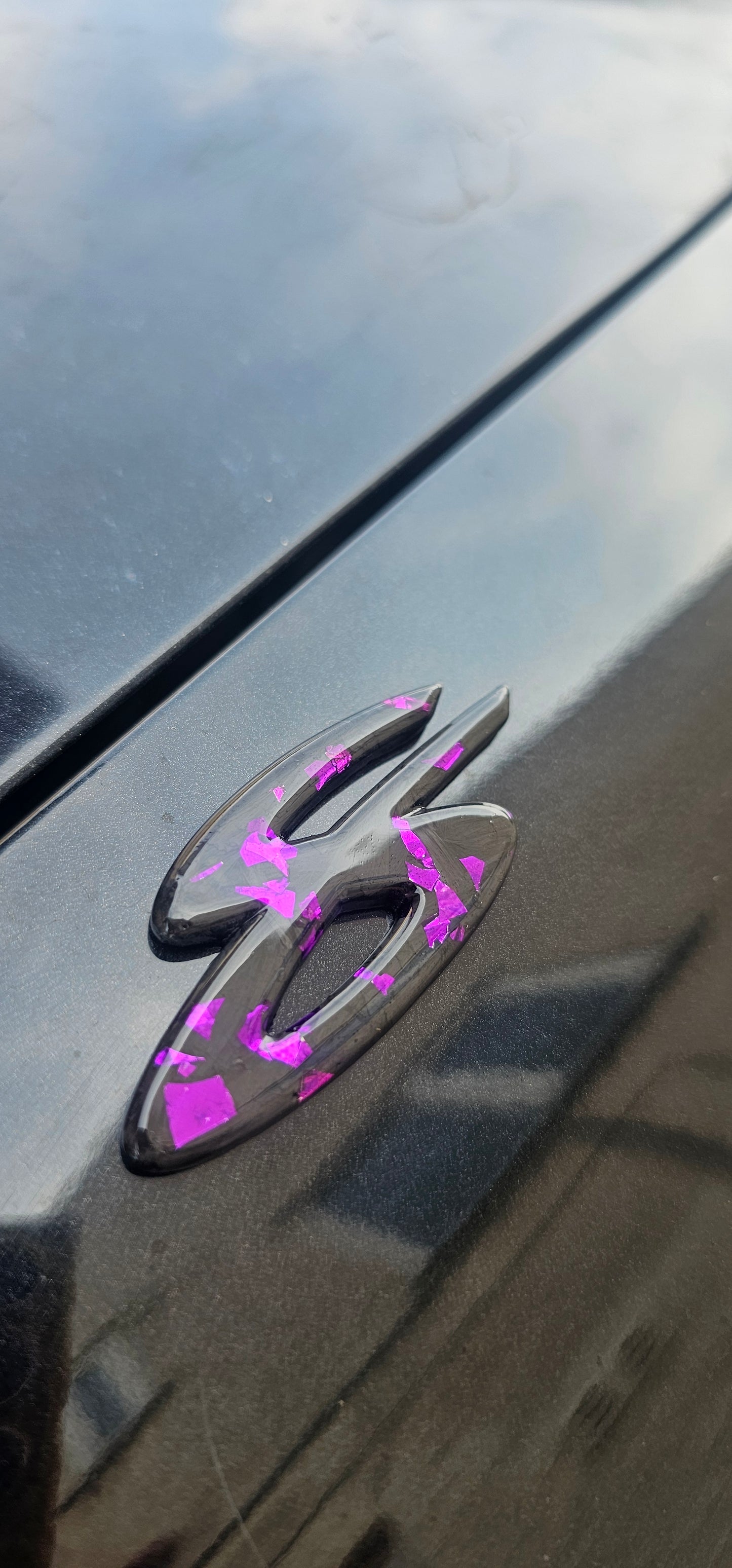 Forged carbon mazda RX-8 badge letters rear