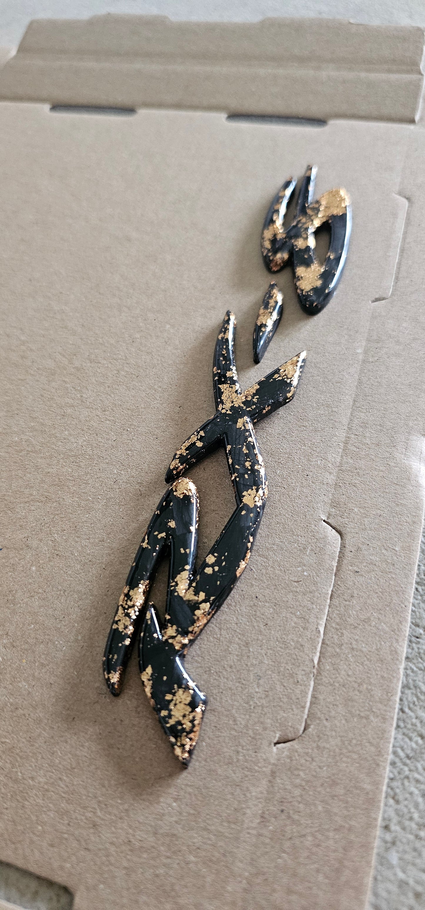 Forged carbon mazda RX-8 badge letters rear