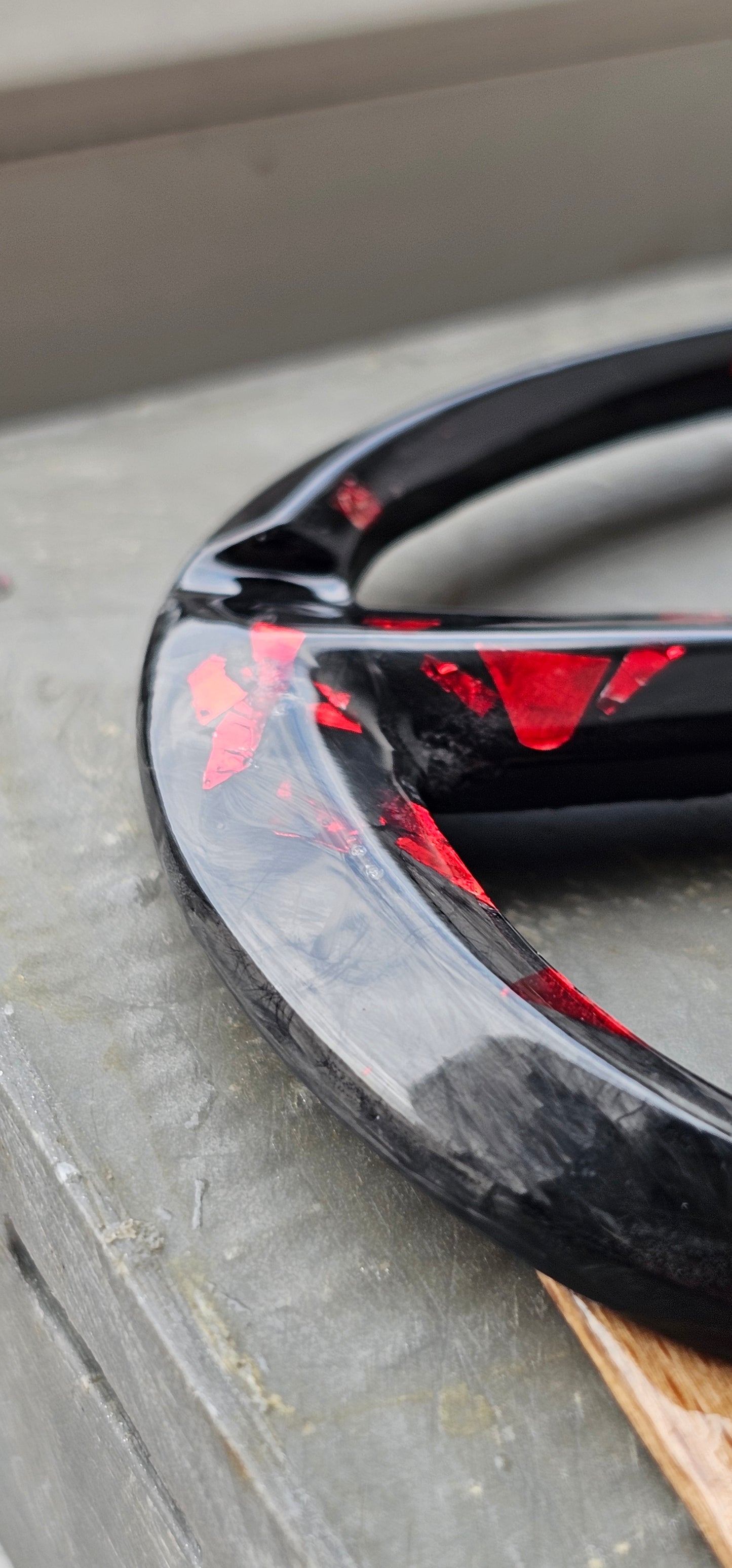 Genuine forged carbon fibre mazda badge 105mm x 84mm