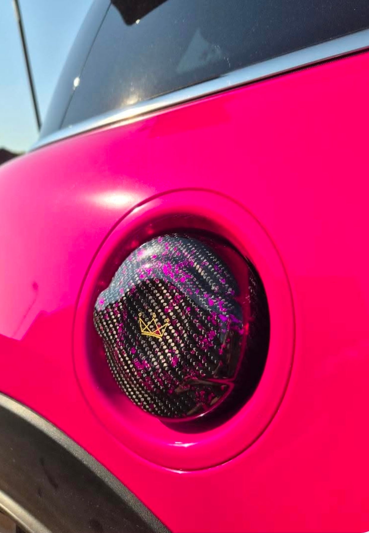 Mini cooper S F65 carbon fiber fuel cap cover