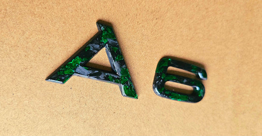 Forged carbon Audi A6 rear badge